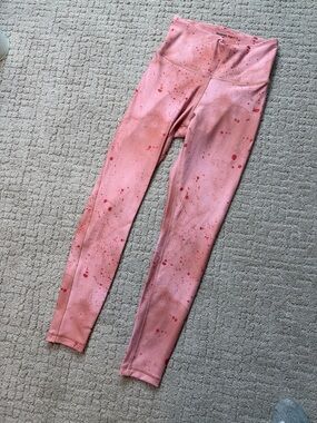 Reebok Pink Splatter Les mills studio Leggings